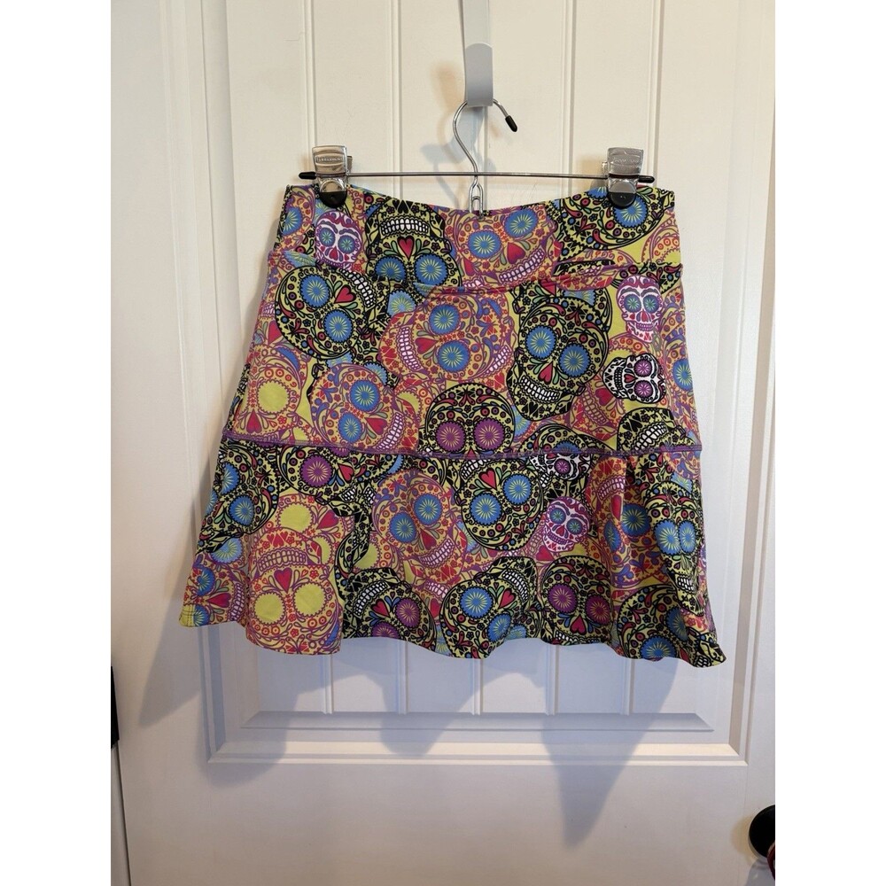 Dona Jo Womens Size 3 (XL) Sugar Skull Skirt Athletic Tennis Skort